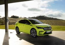 Skoda Enyaq iV – giri di prova a The Square aeroporto di Zurigo SKODA ENYAQ COUPE RS iV