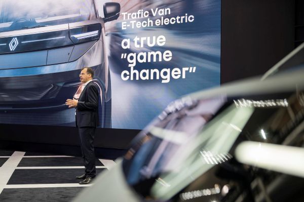UP1_6516 Jan Ptacek, VP LCV Renault Group, presenta il nuovo Trafic Van E Tech electric alla IAA 2026.